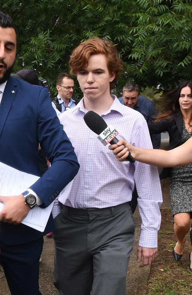 Luke Munday leaves Camden Local Court. Picture: Dean Lewins