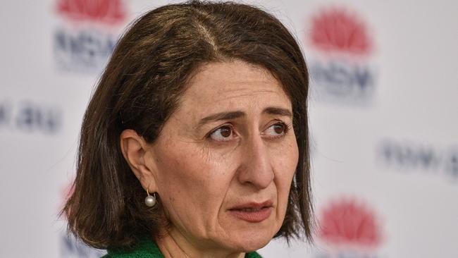 NSW Premier Gladys Berejiklian speaking at press conference. Picture: NCA NewsWire / Flavio Brancaleone