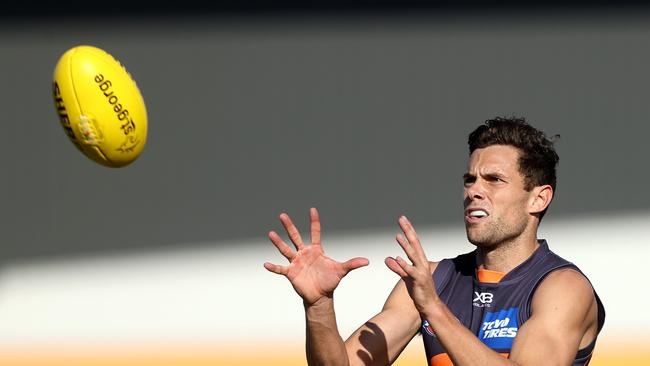 Josh Kelly during GWS Giants training ahead of home game against Hawthorn this weekend. Picture. Phil Hillyard