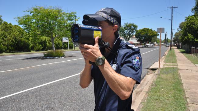 EXCESSIVE RURAL SPEEDING: Senior Constable Geoff Price is asking drivers not to get “carried away” speeding on regional roads. Picture: File