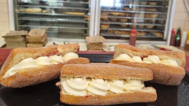 Clarendon Bakery’s Black Forest doughnut has gained itself a cult following. Picture: Supplied