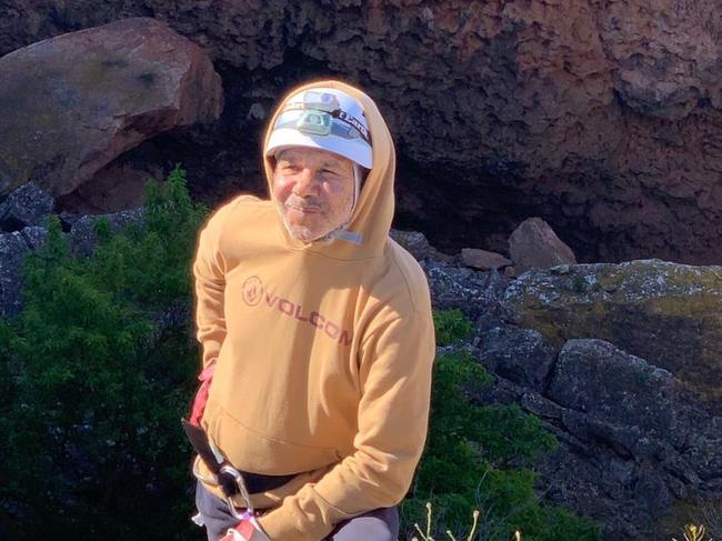 Clem Lawrie custodian 40,000-year-old Koonalda Cave in South Australia.