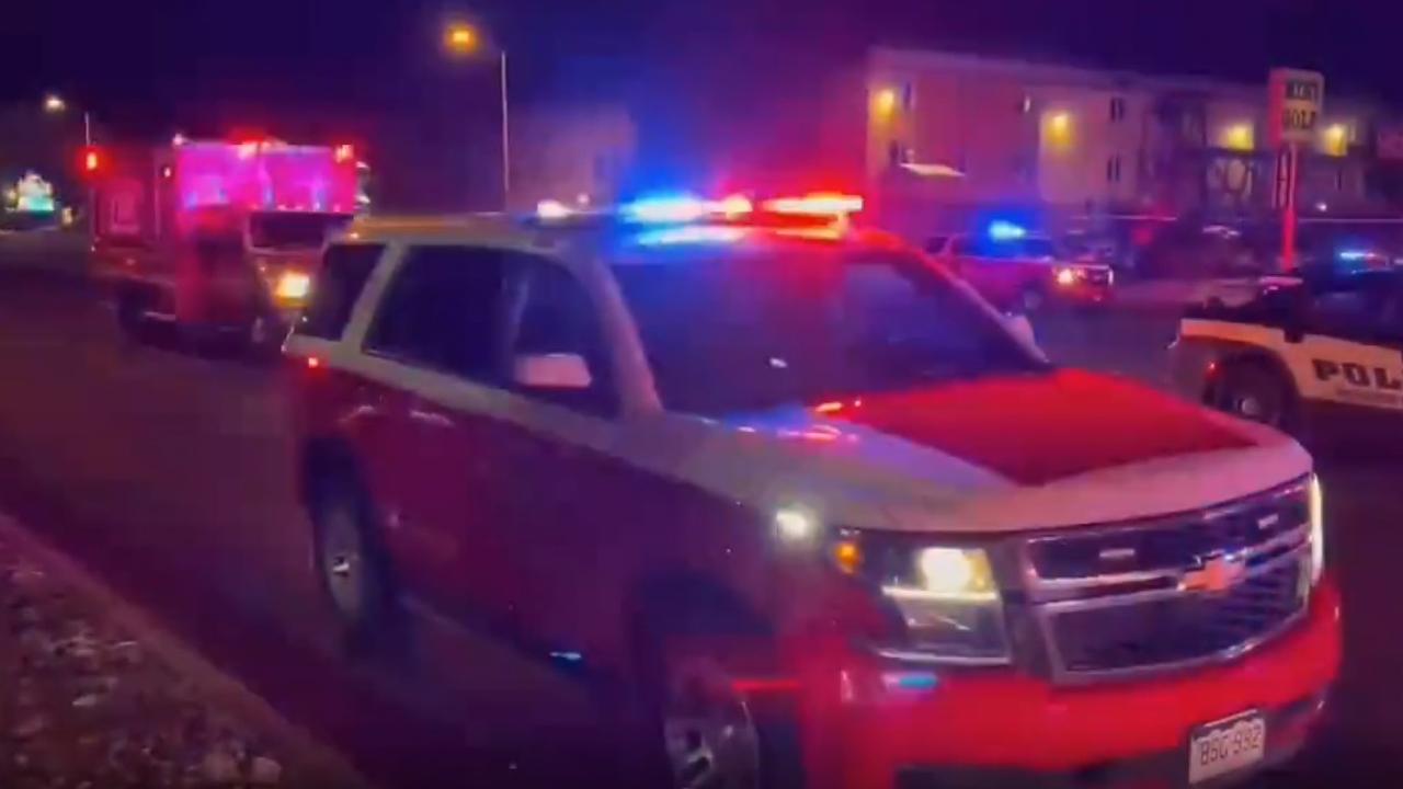 A photograph from social media showing the scene after a mass shooting at Club Q in Colorado Springs late Saturday. Picture: Twitter