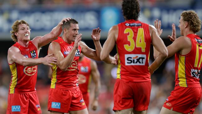 David Swallow is among six outs for Gold Coast. (Photo by Russell Freeman/AFL Photos via Getty Images)