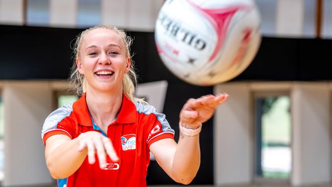 Tayla Fraser is now making regular appearances for the NSW Swifts in Super Netball. Pic: Monique Harmer.