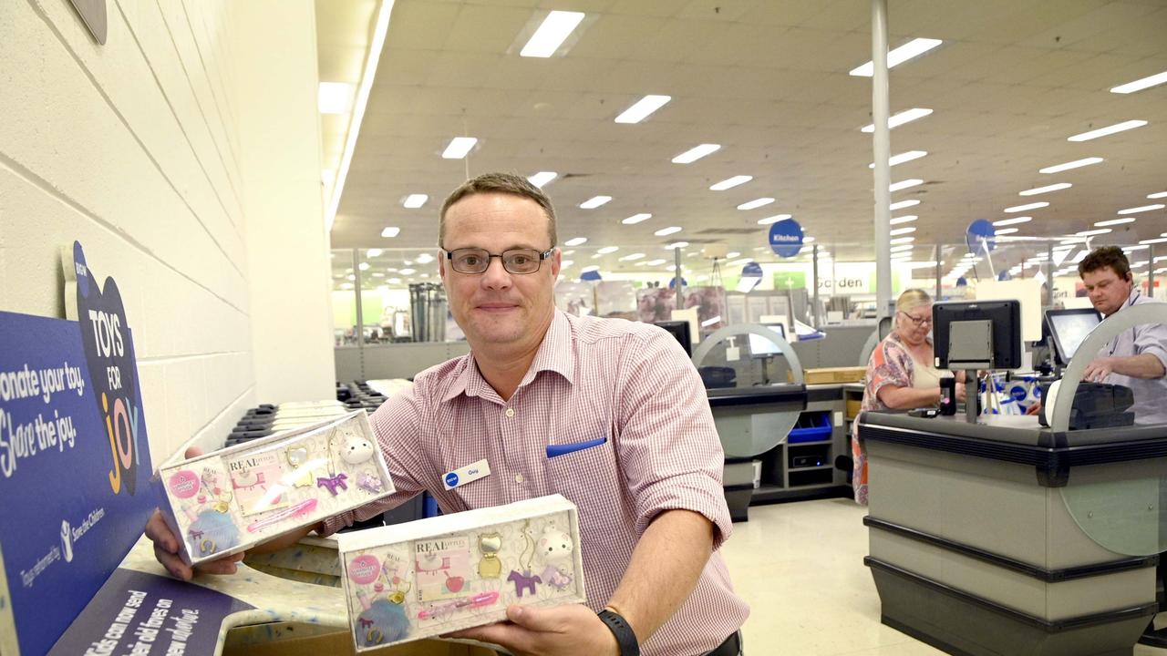 Recycling toys, Big W at Clifford Gardens is one of the stores trialing a reycyling program for toys. Guy Hayward, store manager.