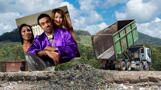 Englands Road rubbish tip at Coffs Harbour and (inset) pop superstar Shaggy. Shaggy’s perspective on mixed waste organic output processes is unknown. Photo: Trevor Veale / The Coffs Coast Advocate