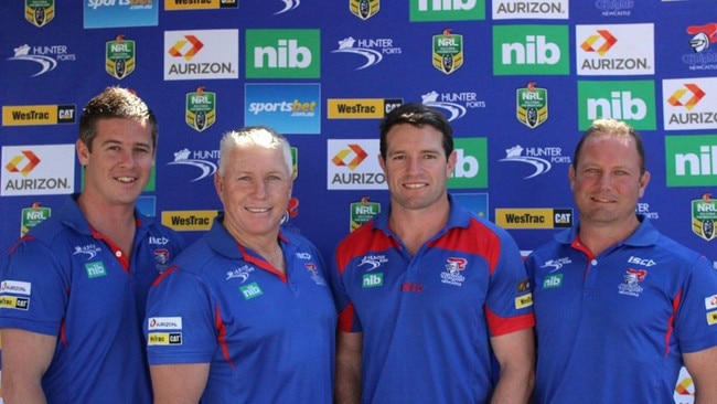 Knights recruitment manager Troy Pezet (far right)