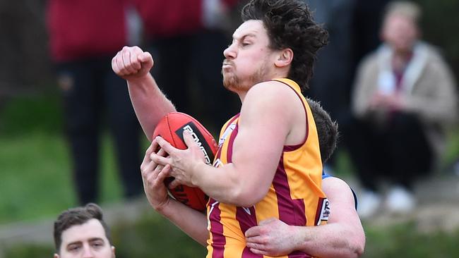 EFL (Division 4) Football: Nunawading v Croydon MLOC. Nunawading's Jordan Winter who wore the number 0 for TAC's Towards Zero campaign. Picture: Josie Hayden