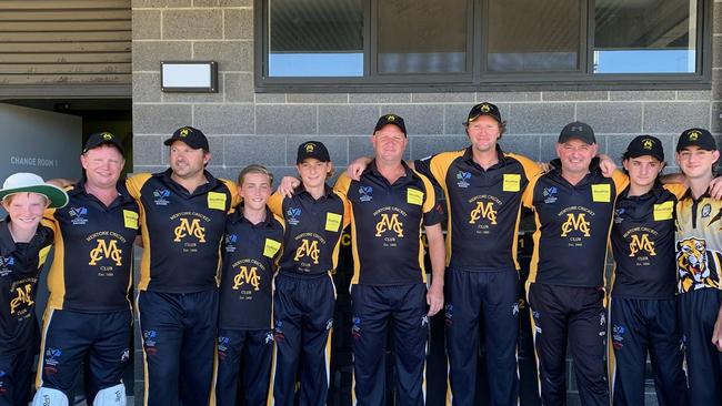 Mentone Cricket Club’s father-son team.