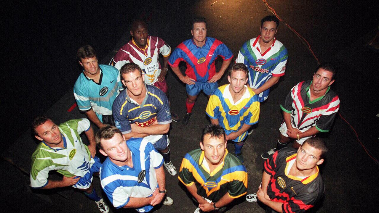 Super League stars at the Super League launch in 1997.