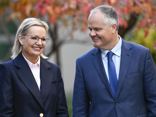 CANBERRA, AUSTRALIA  - NewsWire Photos - MAY 13, 2025: Opposition Leader Sussan Ley and Deputy Ted O'Brien at Parliament House in Canberra. Picture: NewsWire / Martin Ollman