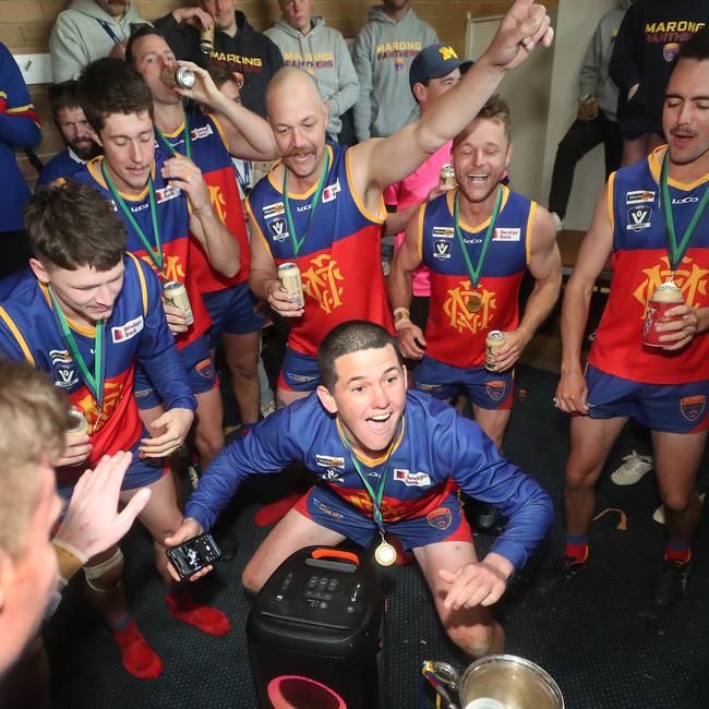 Marong had plenty to sing about after winning a third flag in a row.