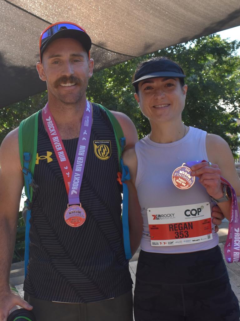 Mick Vivian and Regan Kopelke did the half marathon at the annual Rocky River Run in Rockhampton on May 18, 2025.