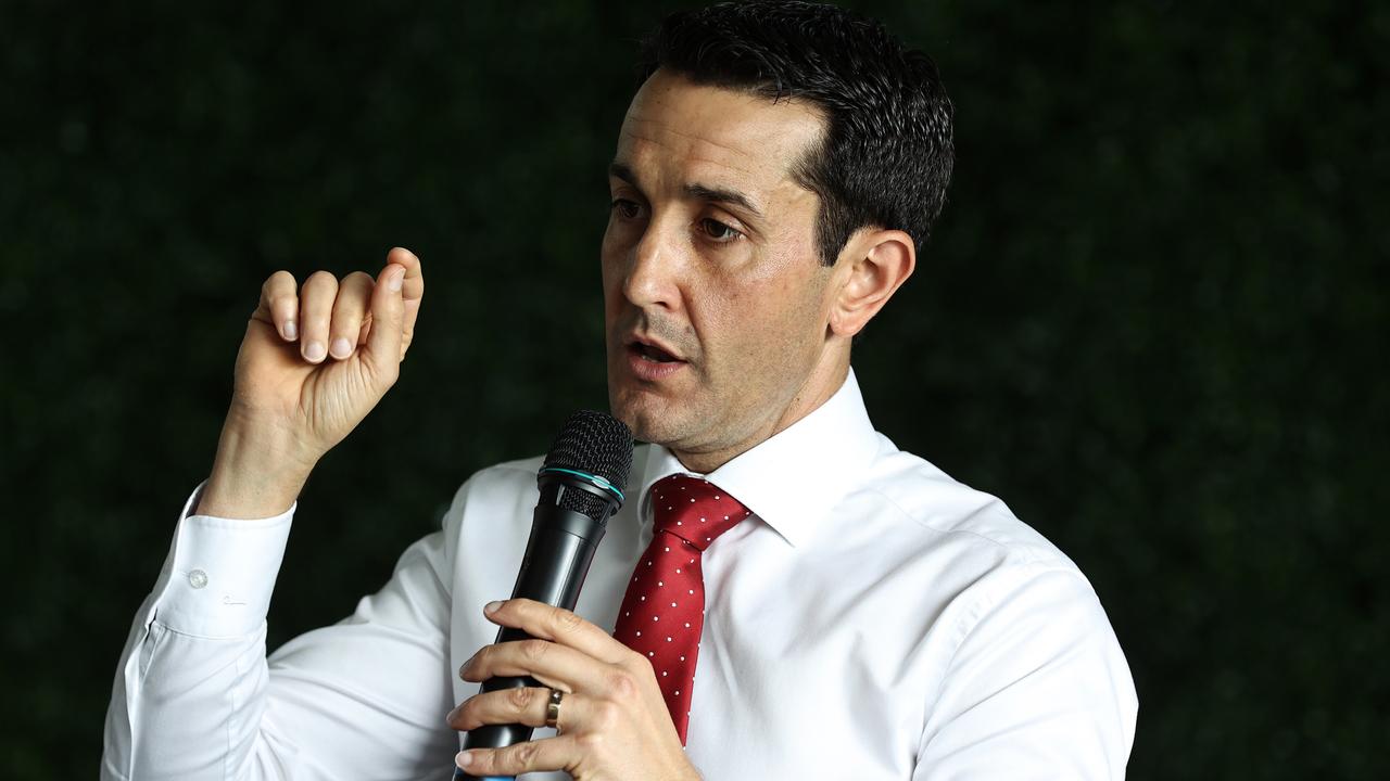 LNP leader David Crisafulli said a 50:50 funding split on health with the Commonwealth would be “ideal” while at the Health Crisis Town Hall in Raceview last week. Picture: Tara Croser