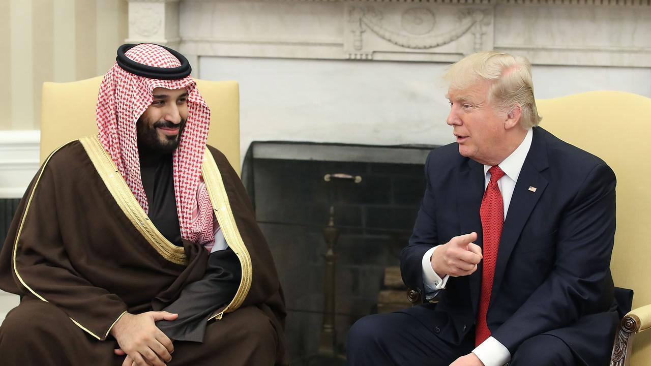 As far as his support for the Crown Prince goes, Donald Trump increasingly stands alone. Picture: Mark Wilson/Pool via Bloomberg