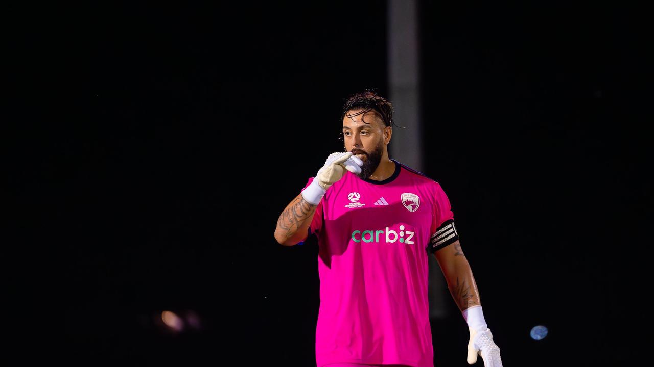 Gold Coast United's Carlos Saliadarre. Picture: Connor Bowness/Football Queensland