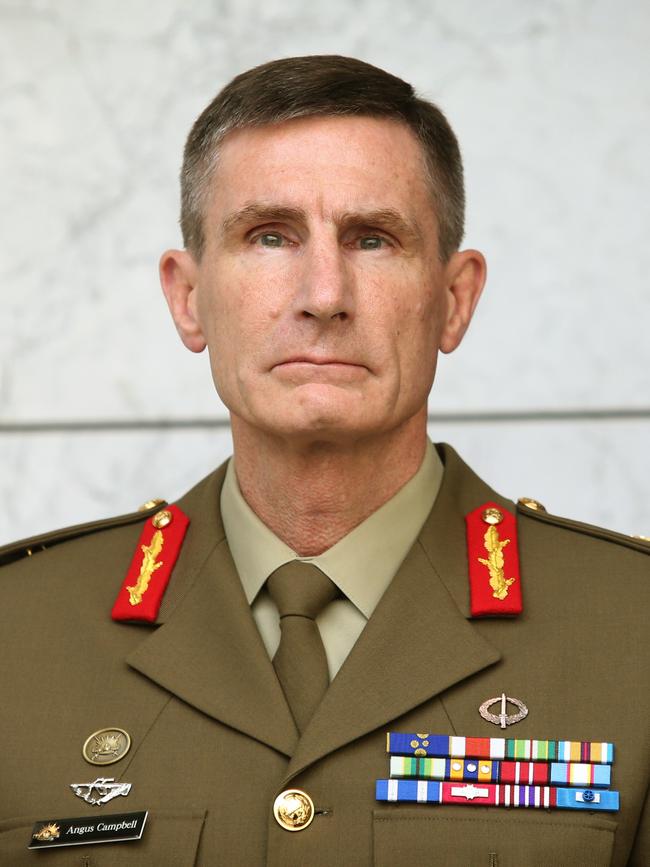 Current Chief of Army Lieutenant General Angus Campbell. Picture Kym Smith