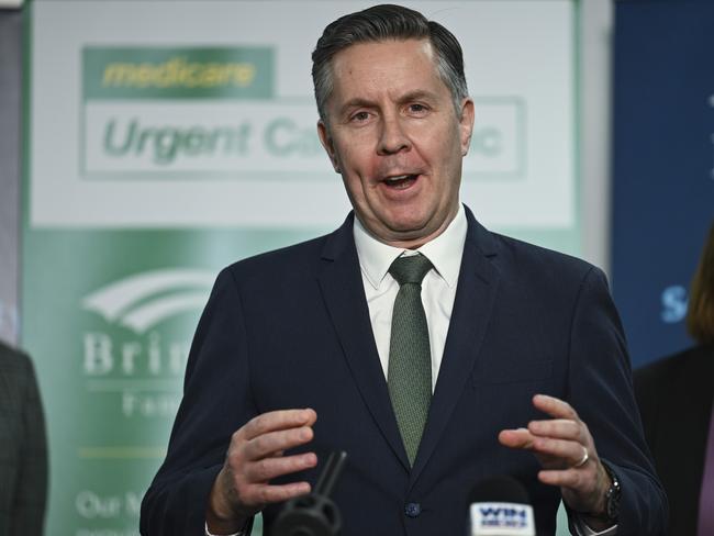 QUEANBEYAN, AUSTRALIA - NewsWire Photos -JULY 5, 2024: The Prime Minister, Anthony Albanese visits Brindabella Family Practice in Queanbeyan with the Minister for Health and Aged Care, Mark Butler, and the Member for Eden-Monaro, Kristy McBain. Picture:  NewsWire / Martin Ollman