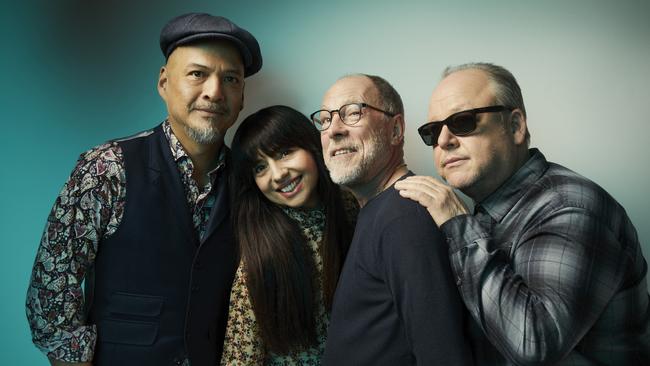 US rock band The Pixies L-R: Joey Santiago, Paz Lenchantin, David Lovering, Black Francis.