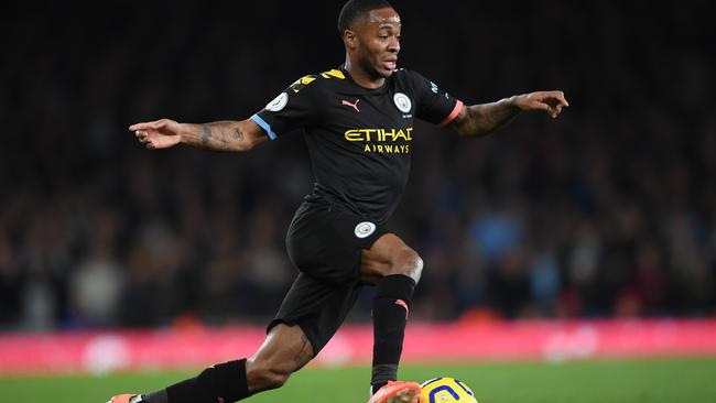 Raheem Sterling scored for Manchester City in their win over Arsenal. Picture: Shaun Botterill/Getty Images