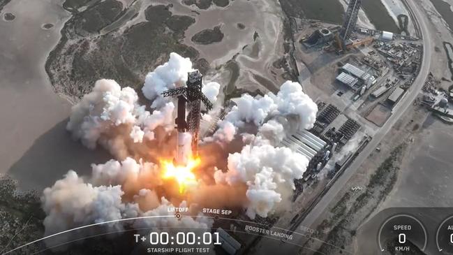 The SpaceX Starship rocket launches from Starbase, Texas. Picture; AFP.