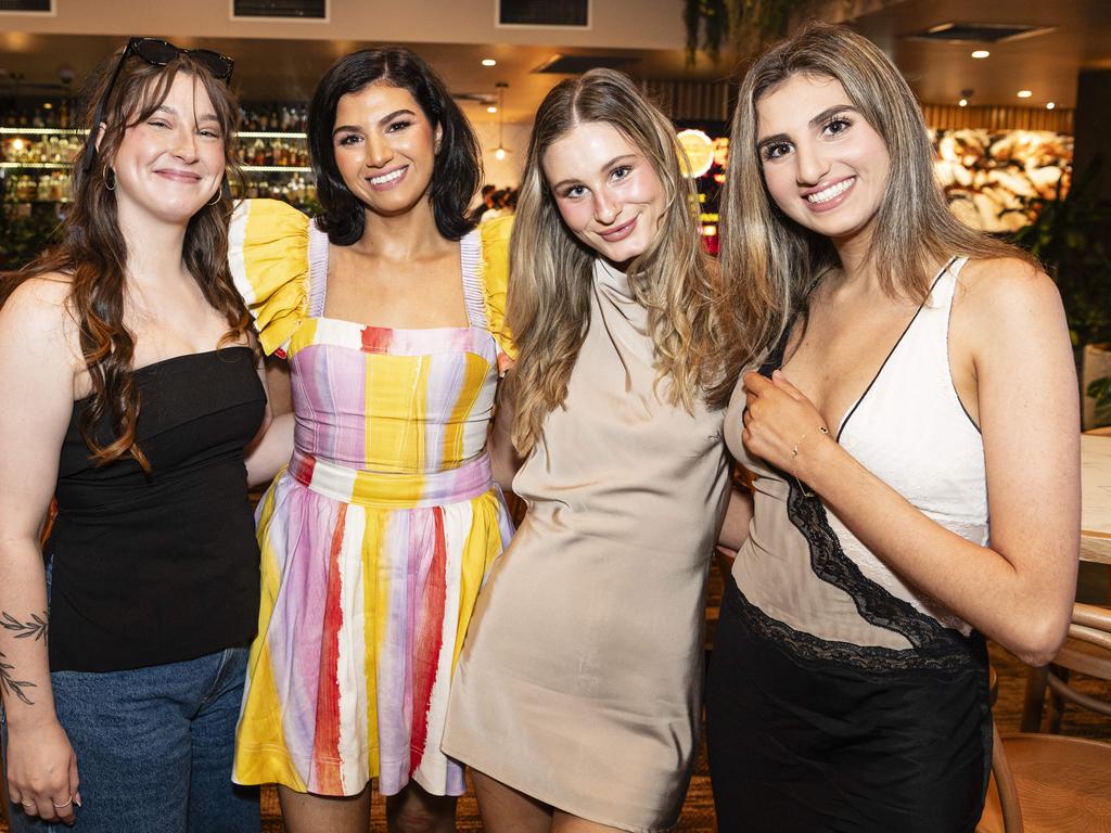 Celebrating New Year's Eve at The Rock are (from left) Holly Mischke, Anne Stephens, Megan Buckley and Rachel Stephens, Tuesday, December 31, 2024. Picture: Kevin Farmer