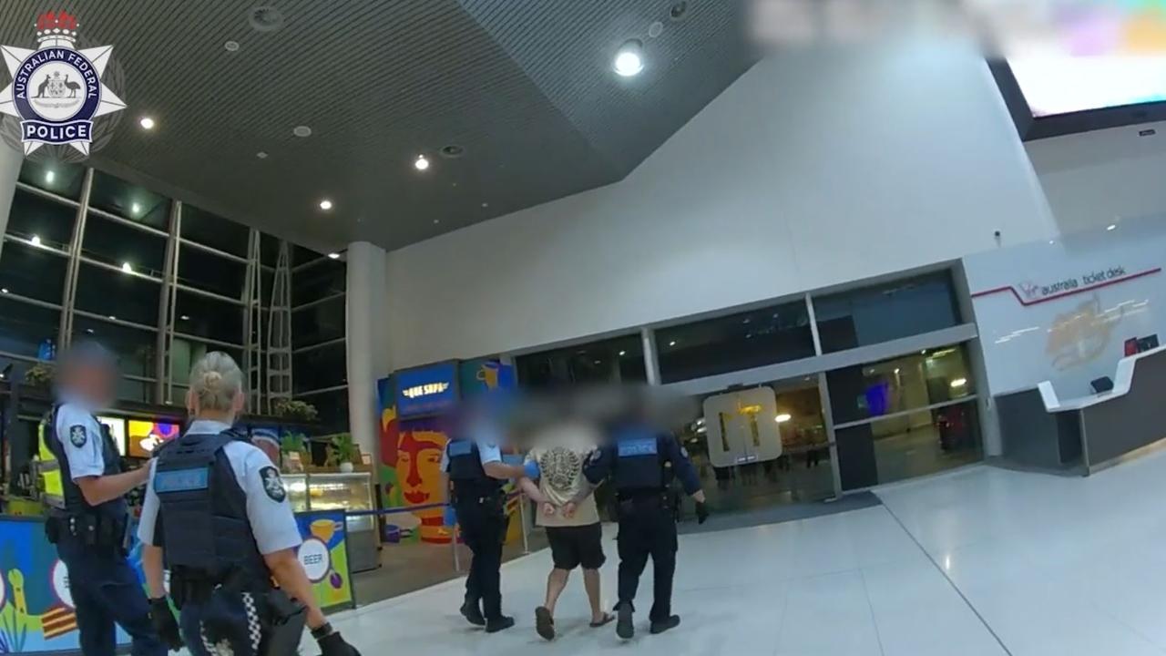 AFP officers attended and arrested the man. Picture: Australian Federal Police