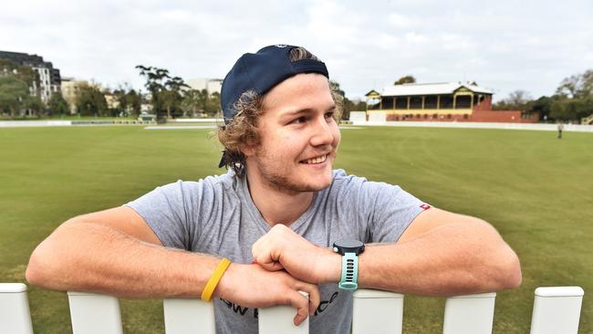 Will Pucovski at Junction Oval in St Kilda. Picture: Tony Gough