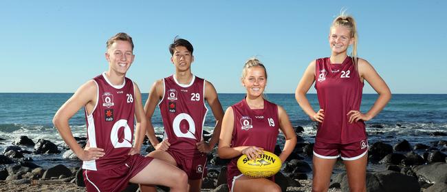 Suns academy player Serene Watson (far right): Photo by Richard Gosling