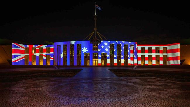 Anthony Albanese jeopardised ANZUS in the very week that heavily armed Chinese warships circumnavigated Australia. Picture: Irene Dowdy