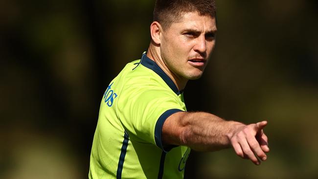 GOLD COAST, AUSTRALIA - JULY 07: James O'Connor during an Australia Wallabies training session at RACV Royal Pines at  on July 07, 2022 in Gold Coast, Australia. (Photo by Chris Hyde/Getty Images)