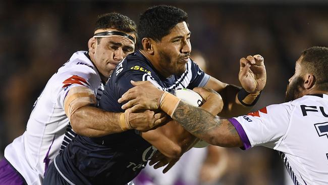 Jason Taumalolo says ‘aye’ at the end of every sentence. Picture: Ian Hitchcock/Getty Images