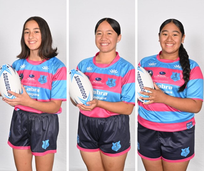 Audrina Moors, Whetu Marama Aperahama-Takiari and Blessing Otineru of Cabramatta. Pictures: Sports Infocus