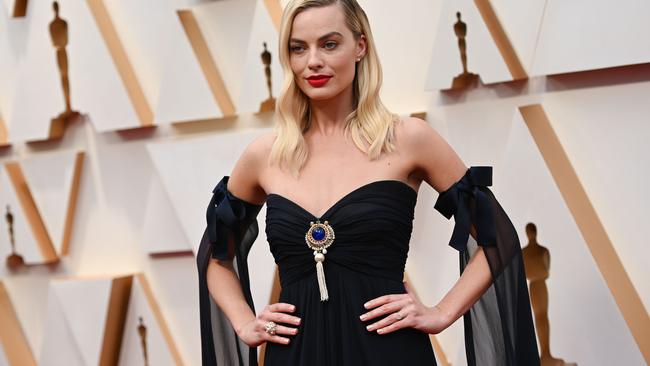 Australian actress Margot Robbie in vintage Chanel. Picture: Robyn Beck/AFP