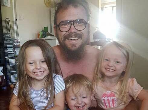 James McLeod with his four children, who died alongside their mother in a horror head-on crash. Picture: Facebook