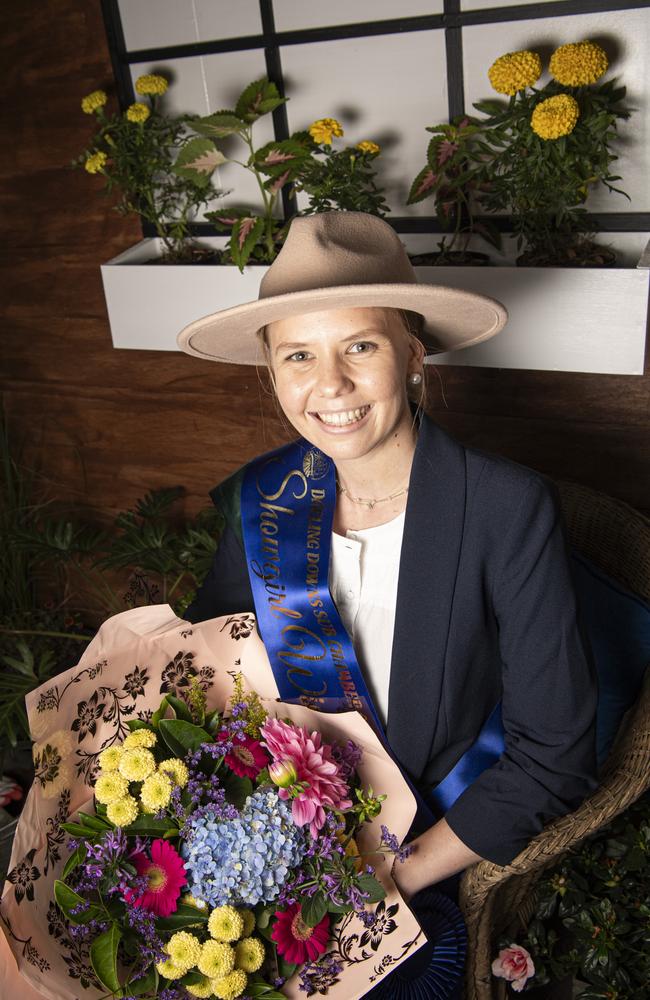 2024 Darling Downs Showgirl Madison Rawlinson of Dalby at the Toowoomba Royal Show, Saturday, April 20, 2024. Picture: Kevin Farmer