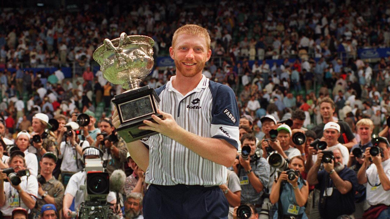 Boris Becker after winning the Australian Open.