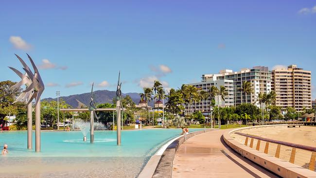 Cairns Esplanade Lagoon in Cairns, Queensland, Australia.