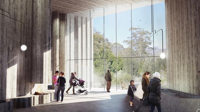 An artist’s impression of the new visitor centre. Picture: Cumulus Studio