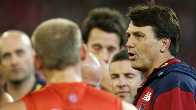 Footy is fun again for the Dees under Paul Roos. Picture: Wayne Ludbey