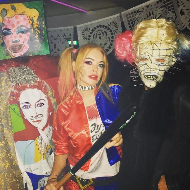 Halloween 2016 via social media ... Lindsay Lohan channels Harley Quinn. Picture: Instagram