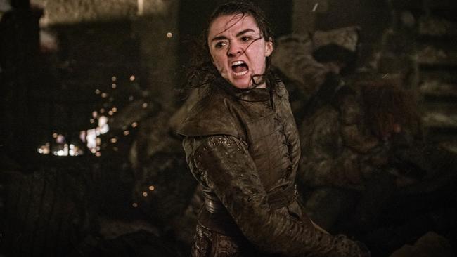 Arya Stark in full flight. Picture: Supplied/ Foxtel