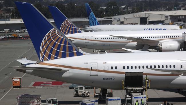 United Airlines planes at San Francisco International Airport. AFP