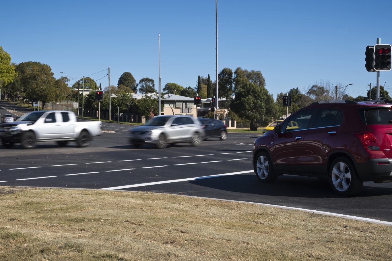 James St is now open to all traffic after the intersection with Kitchener St was closed due to work on the East Creek culvert upgrade, Wednesday, August 25, 2020. Picture: Kevin Farmer