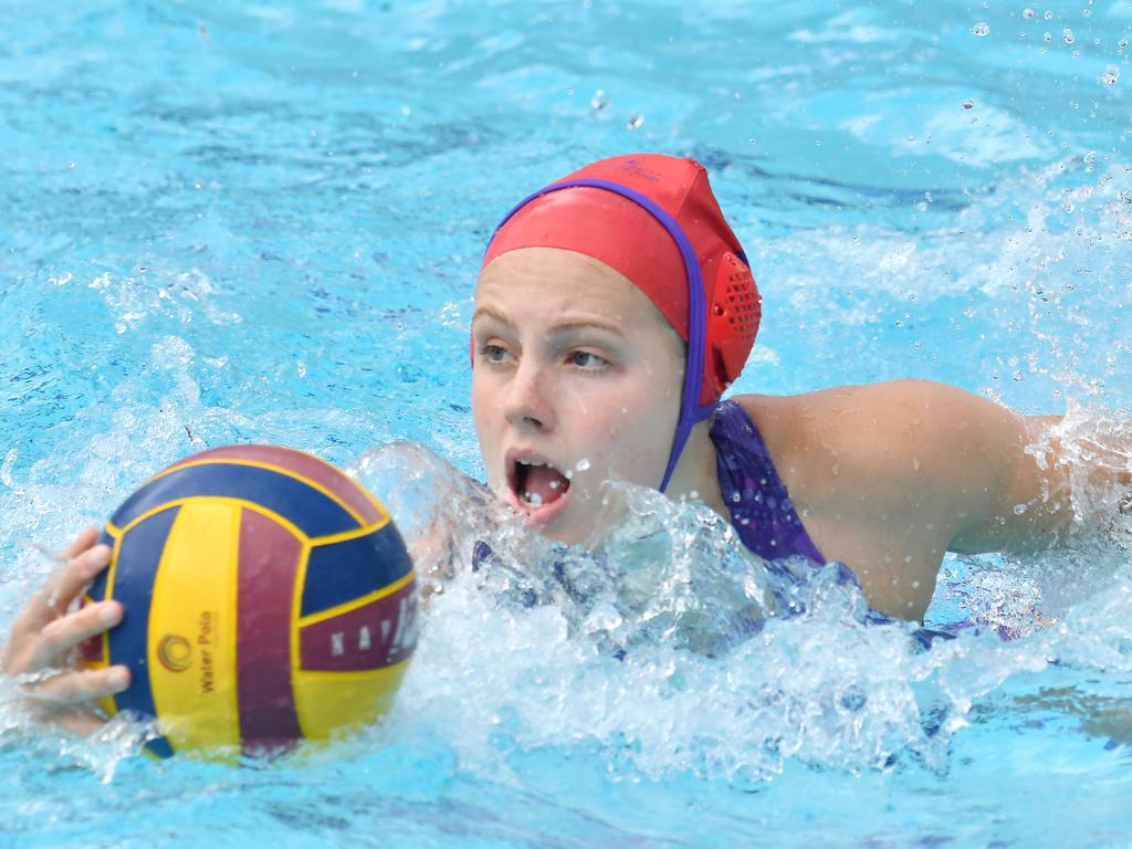 Gabi Palm in action for UQWPC Barracudas in 2021. Picture, John Gass