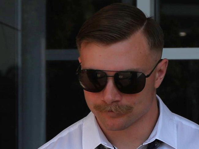 United States Marine Anthony Long leaving the Supreme Court following the first day of his rape trial on Monday, October 28. Picture: Zizi Averill