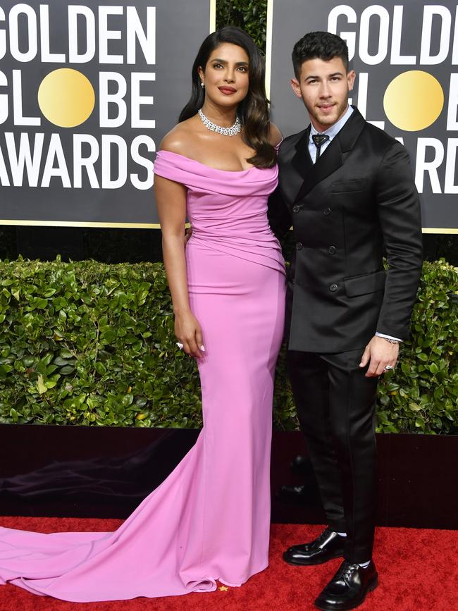 Priyanka Chopra and husband Nick Jonas. Picture: Frazer Harrison/Getty Images