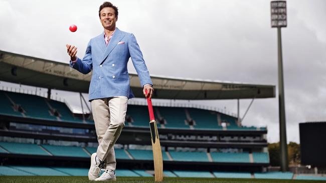 TV personality James Tobin at the SCG, where he will help support the Jane McGrath Day during the summer cricket test series. Picture: Sam Ruttyn