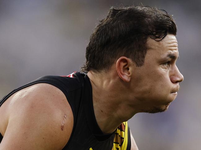 NCA. MELBOURNE, AUSTRALIA. August 24,   2024. AFL Round 24. Richmond vs Gold Coast Suns at the MCG.  Richmonds Daniel Rioli during the 3rd qtr.     . Pic: Michael Klein